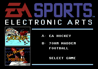 EA Sports Double Header title screen for Sega Mega Drive